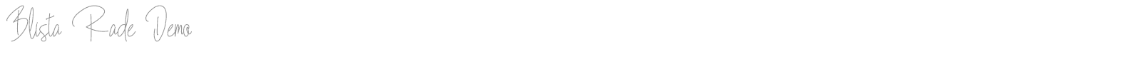 Blista Rade font preview